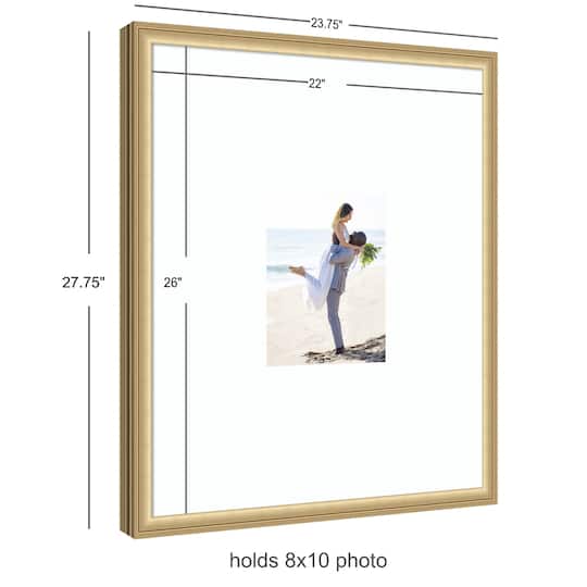 Kate and Laurel Florence Gold Photo Frame with Mat